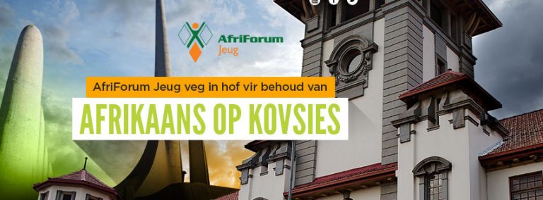 AfriForum Jeug veg in hof vir behoud van Afrikaans op Kovsies