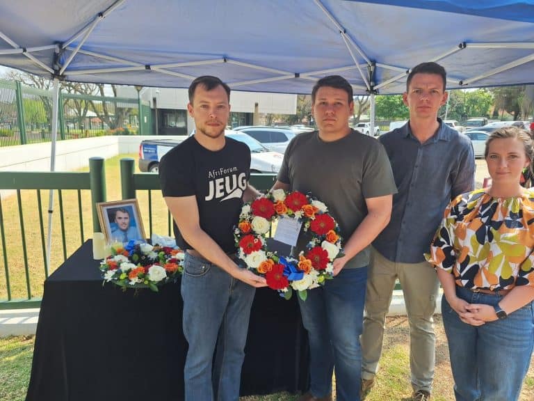 AfriForum Youth mourns the murder of Charlie Kirk, lays wreath at American Embassy