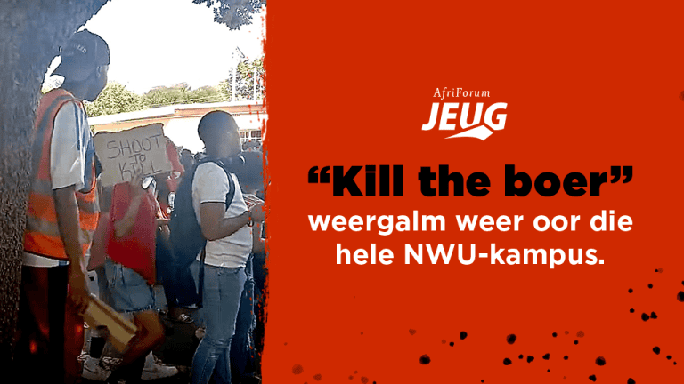 “Kill the boer” weergalm weer oor die hele NWU-kampus.