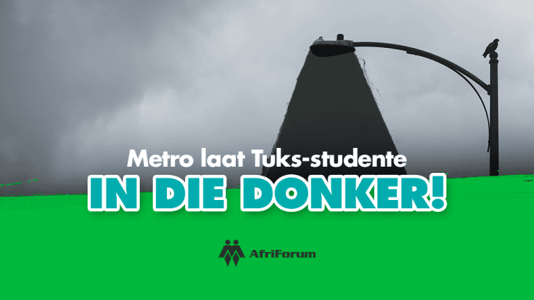 Metro laat Tuks-studente in die donker!