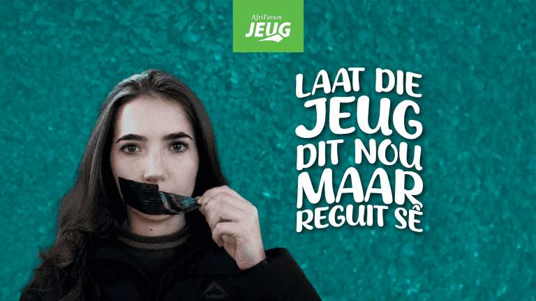 Laat die jeug dit nou maar reguit sê